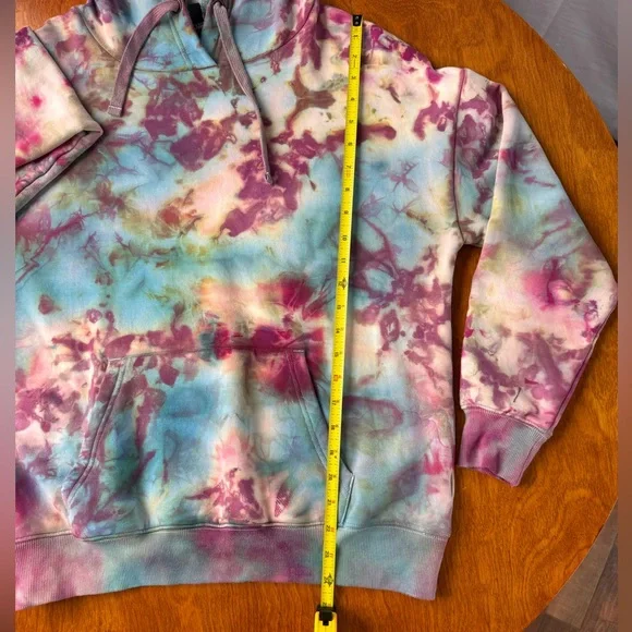 Woman’s Medium Hand Dyed Tie-Dye Hoodie - Picture 7 of 9